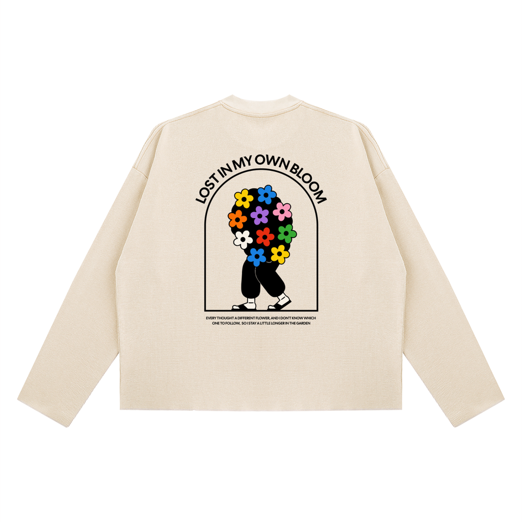 Unisex Vintage Wash Boxy  Waffle Raw Edge T-Shirt