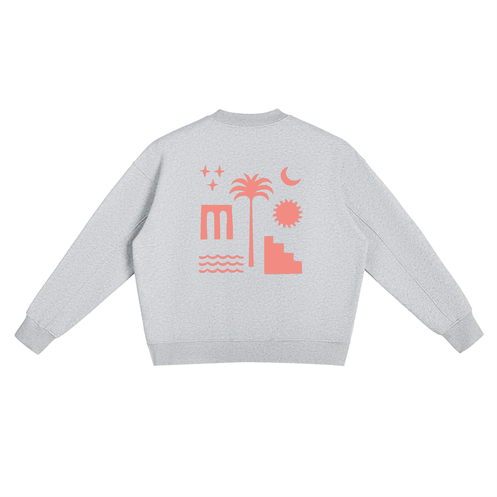 Fleece Side Slit Crewneck Sweatshirt