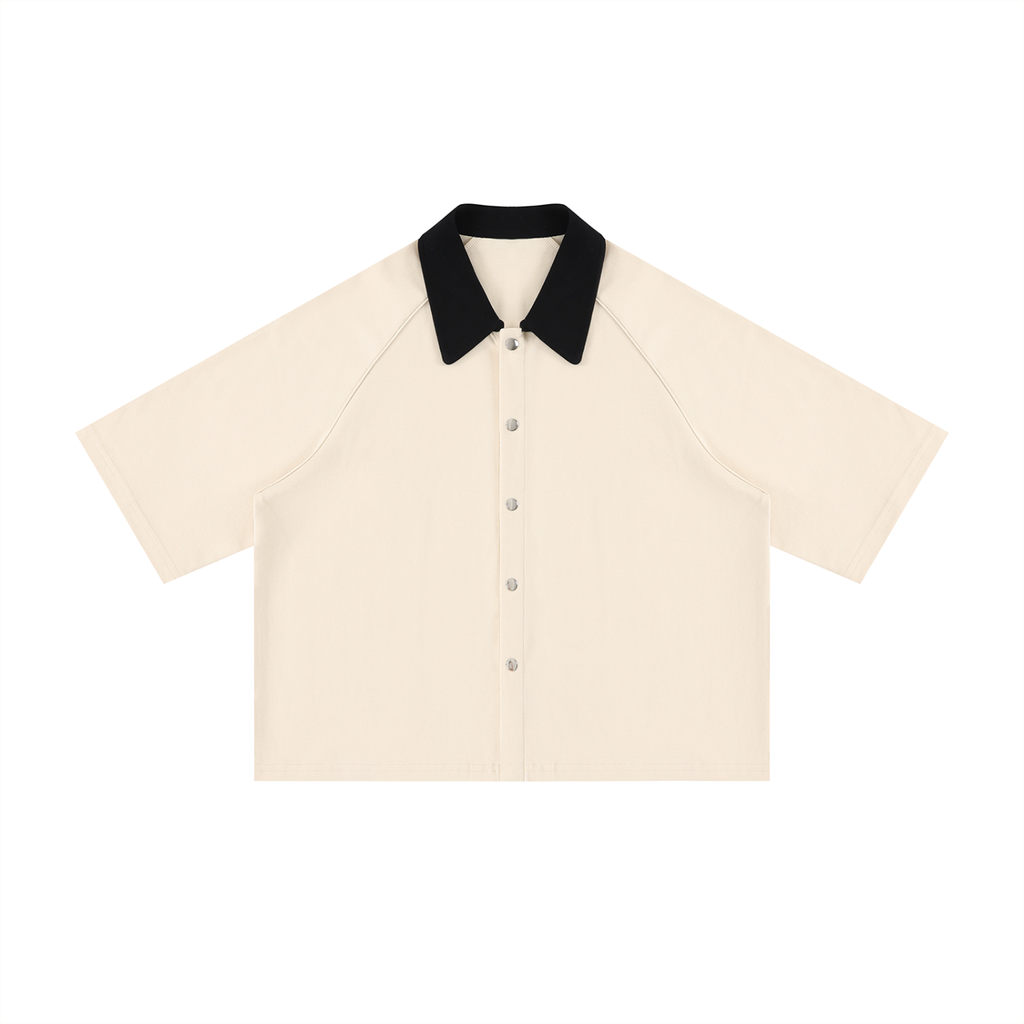 Unisex Color Block Boxy Short Sleeve Shirt