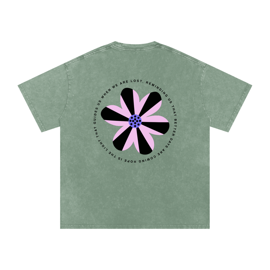 Snow Washed Oversized Cotton T-Shirt
