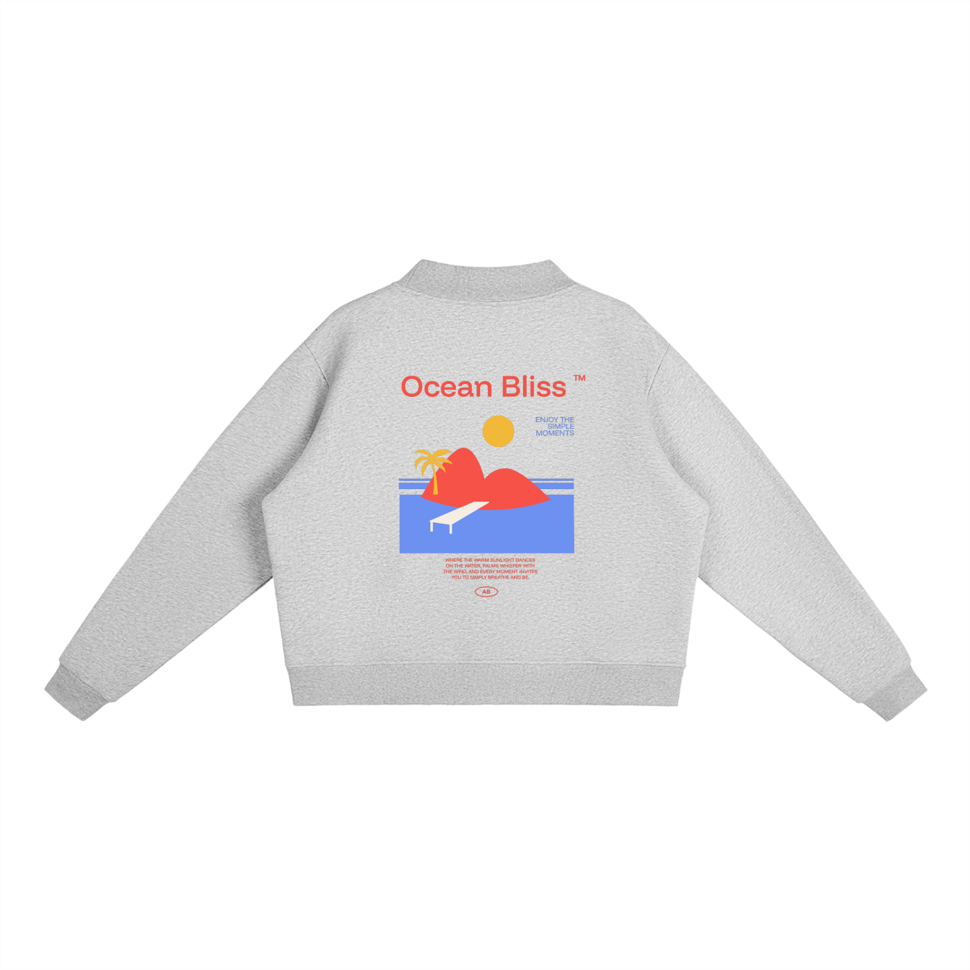Essential Fleece Mock-Neck Crew Sweatshirt