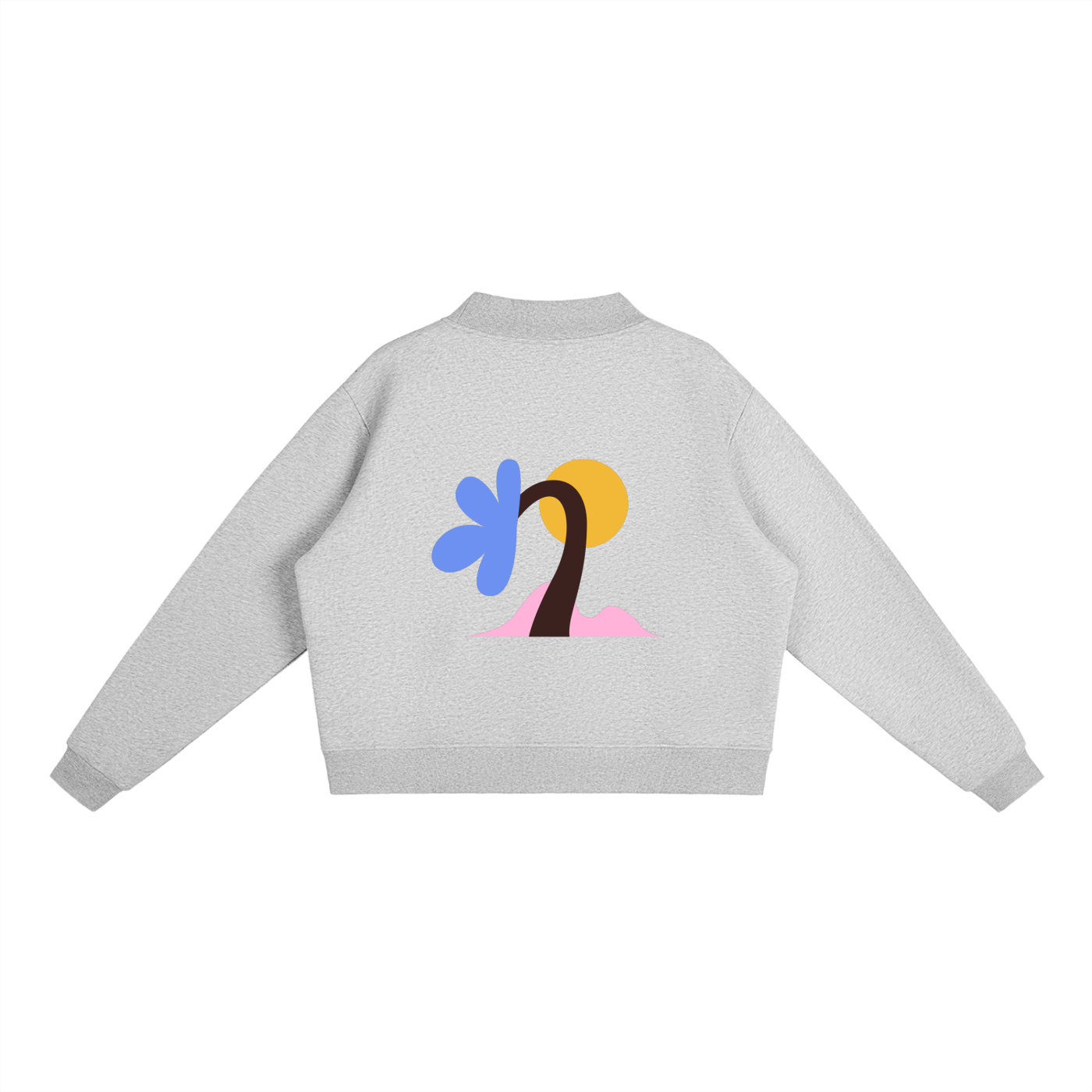 Essential Fleece Mock-Neck Crew Sweatshirt