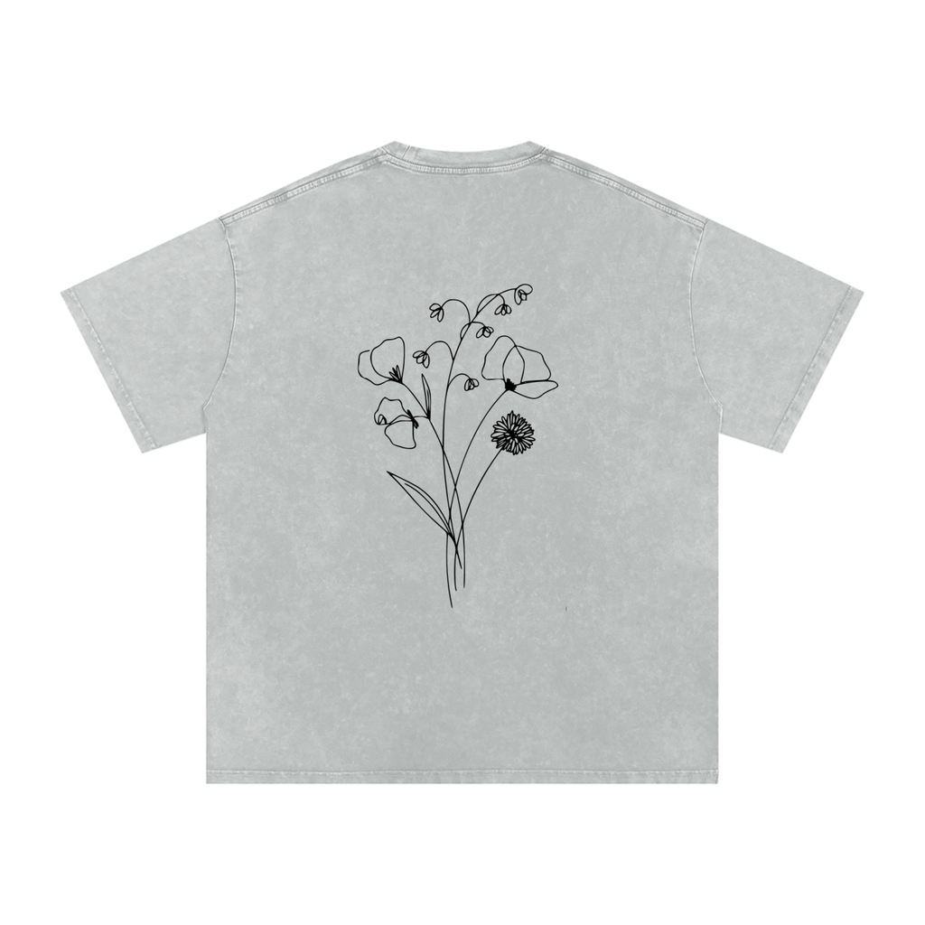 Snow Washed Oversized Cotton T-Shirt