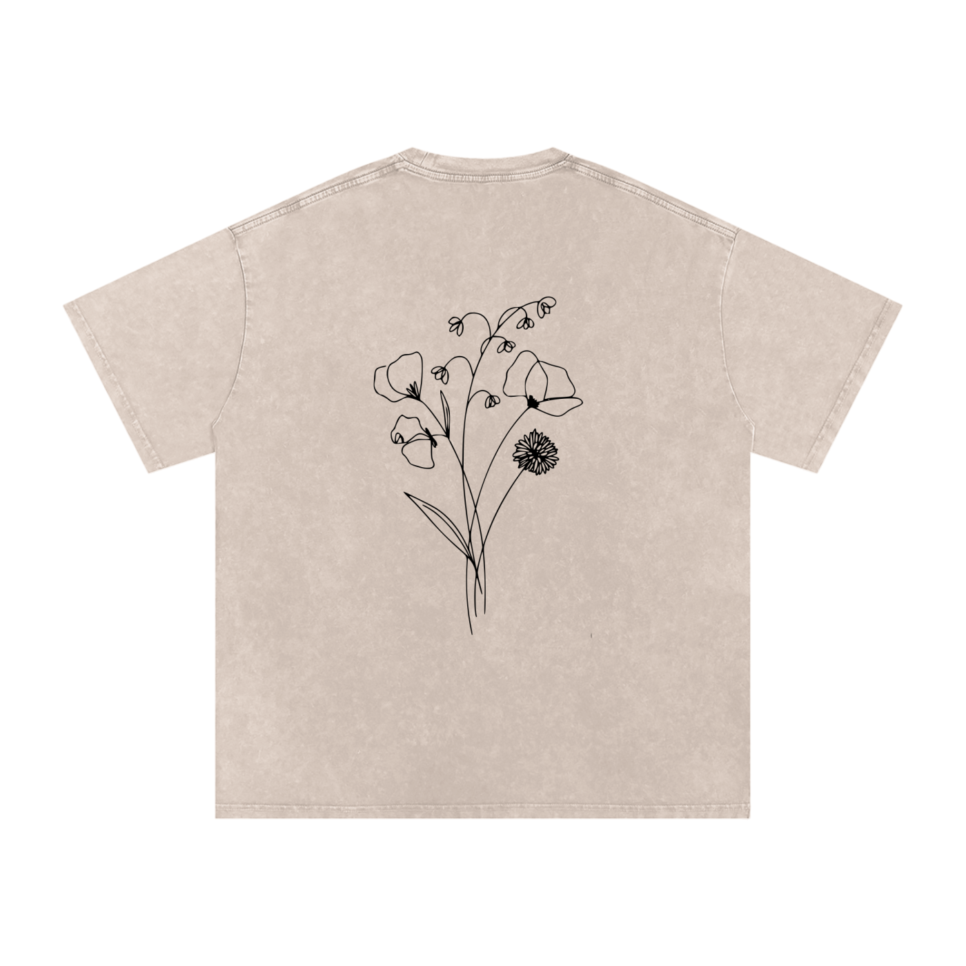 Snow Washed Oversized Cotton T-Shirt