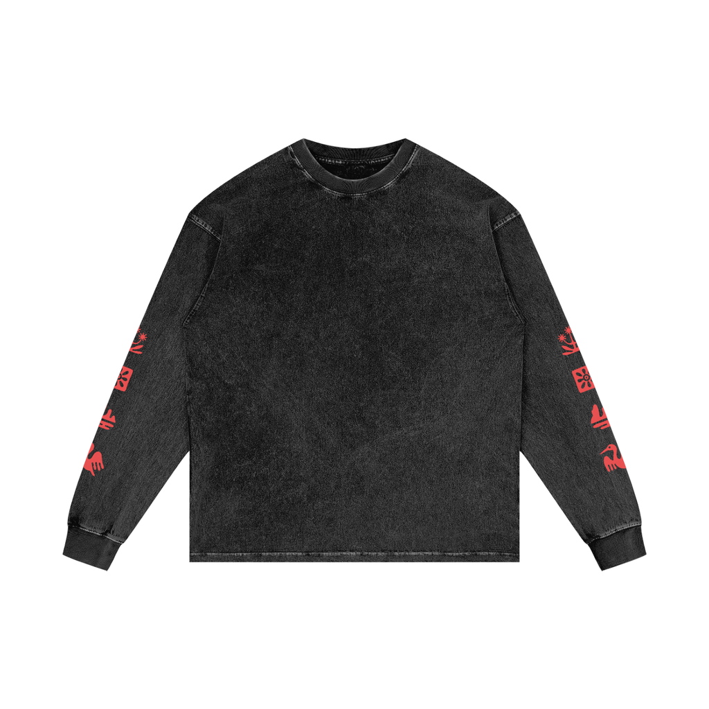 SAONA / 01 Acid Wash Oversize Long Sleeve