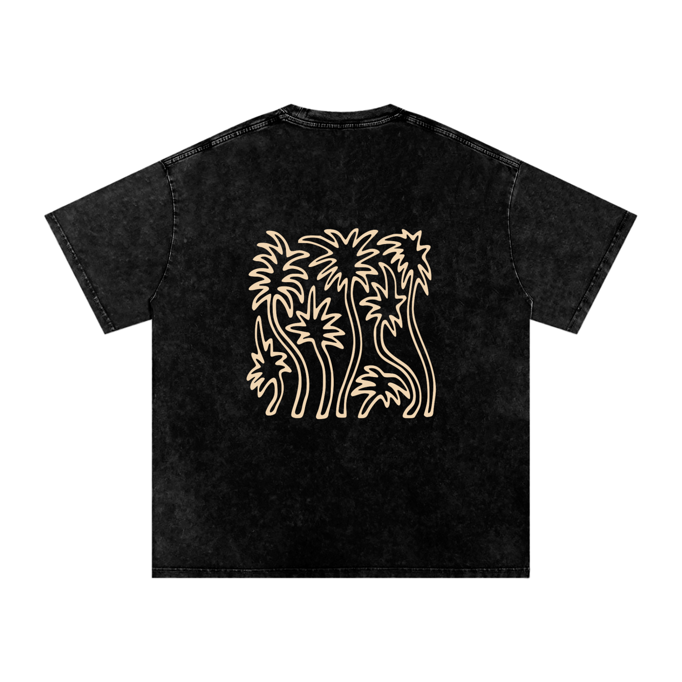 Snow Washed Oversized Cotton T-Shirt