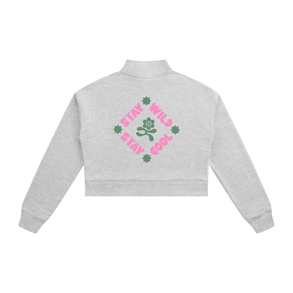 STAY WILD / 01 Women's Crop Quarter-Zip