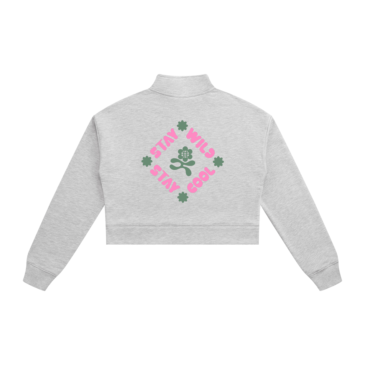 STAY WILD / 01 Women's Crop Quarter-Zip