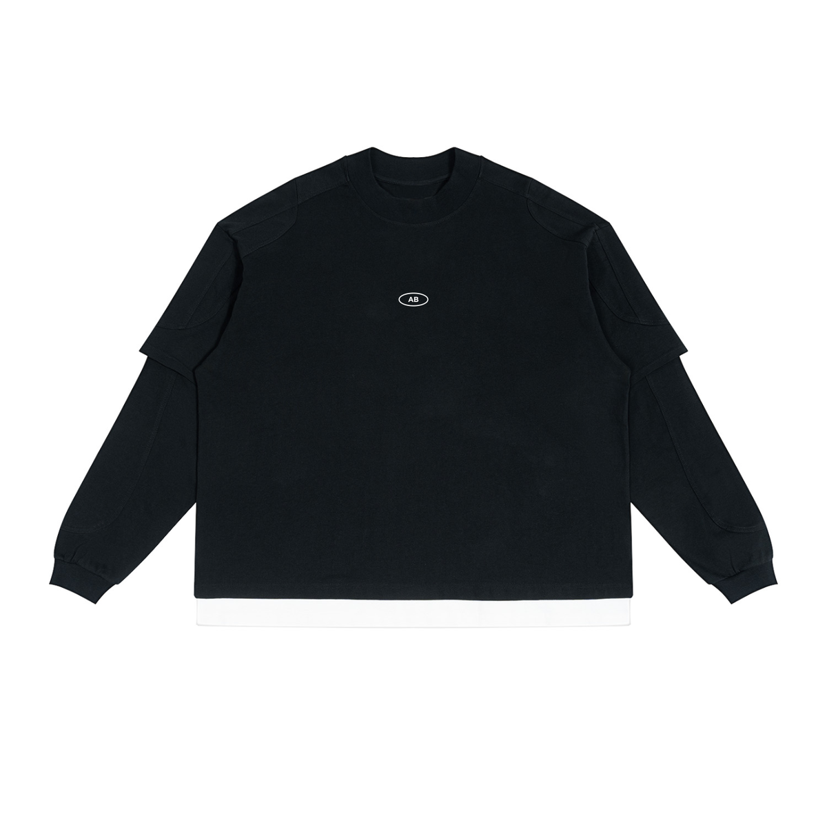 SACRED FLOWER / 01  Paneled Layer Color Block T-Shirt