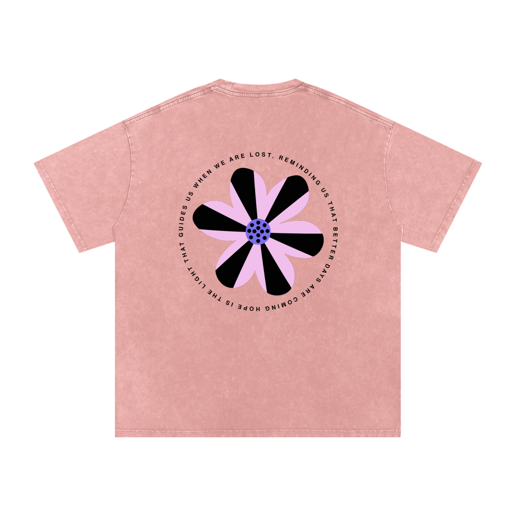 Snow Washed Oversized Cotton T-Shirt
