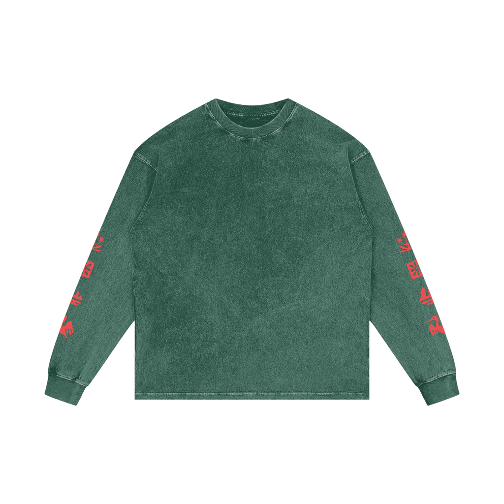 SAONA / 01 Acid Wash Oversize Long Sleeve