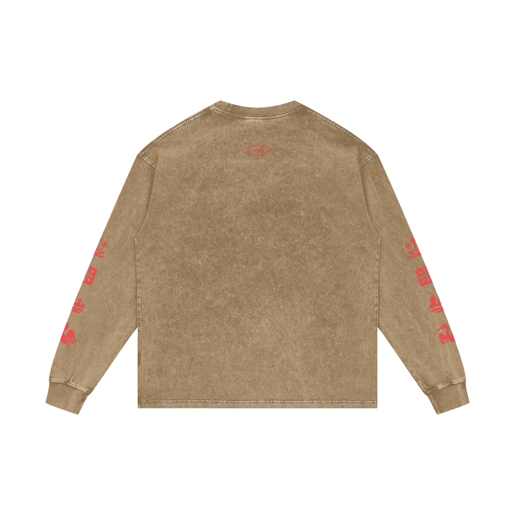 SAONA / 01 Acid Wash Oversize Long Sleeve
