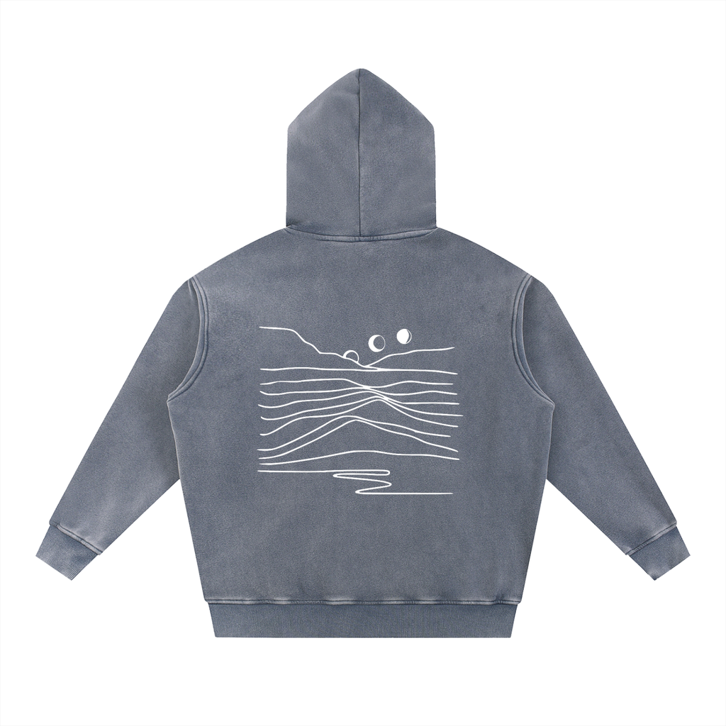Snow Wash Fleece Oversize Hoodie