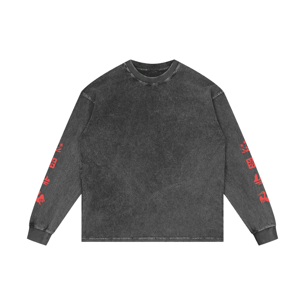 SAONA / 01 Acid Wash Oversize Long Sleeve