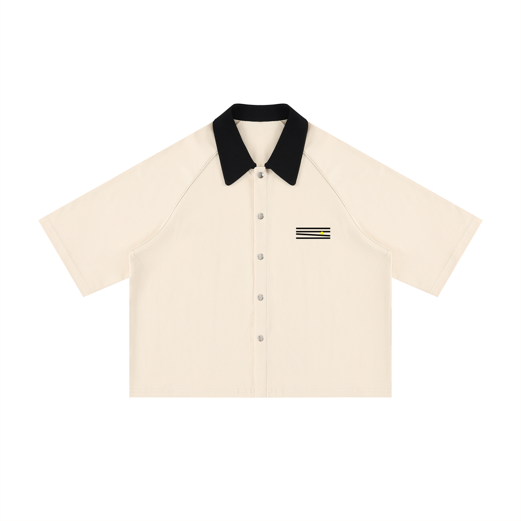 Unisex Color Block Boxy Short Sleeve Shirt