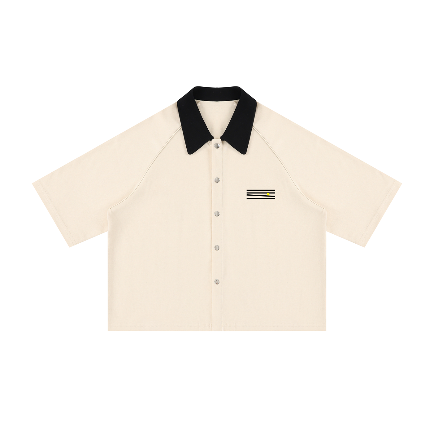 Unisex Color Block Boxy Short Sleeve Shirt