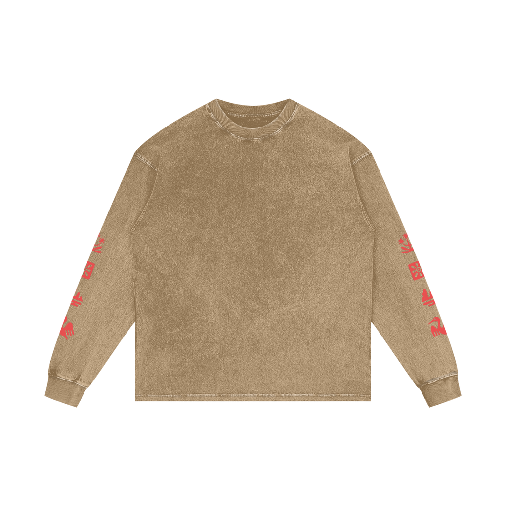 SAONA / 01 Acid Wash Oversize Long Sleeve