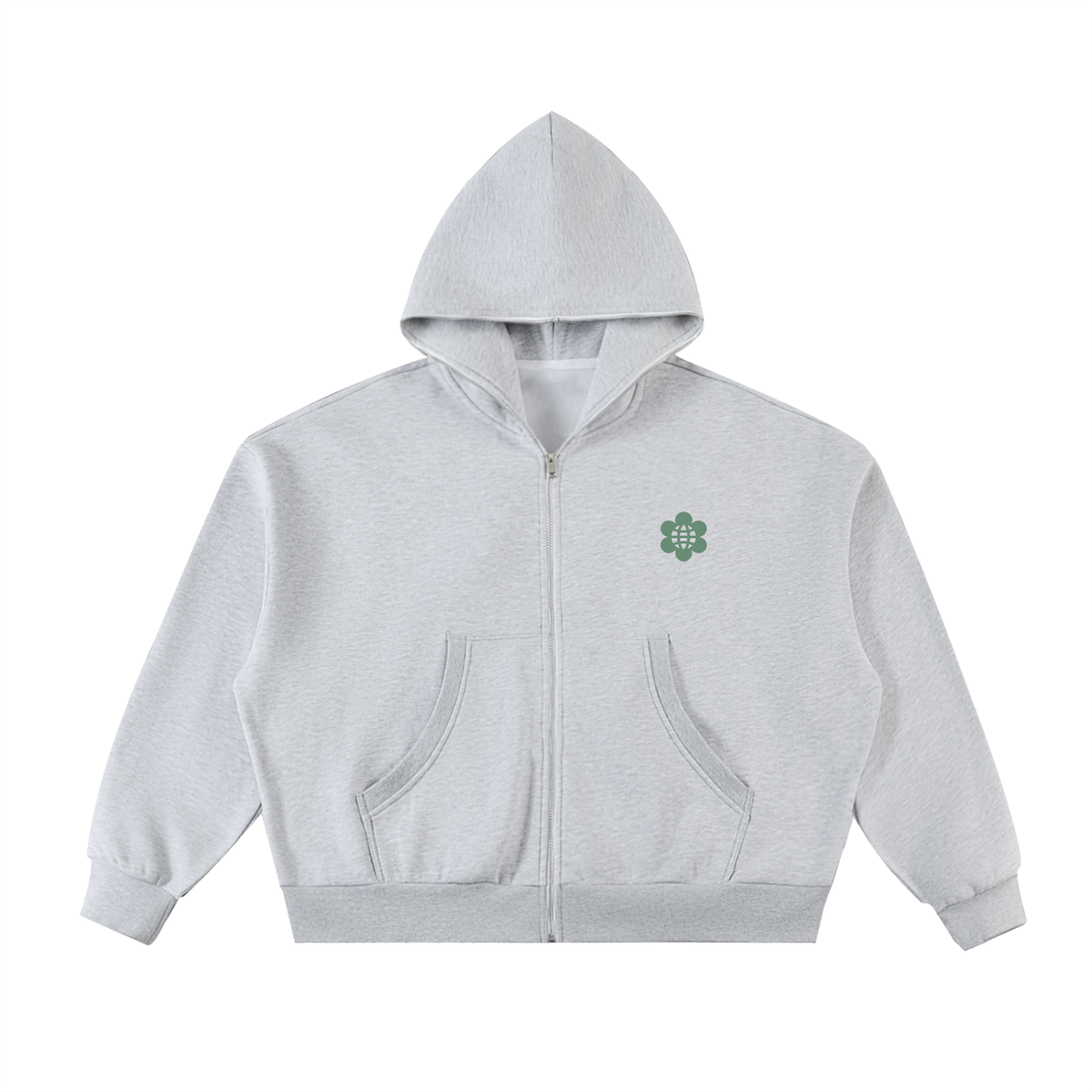 STAY WILD /02 Full-Zip Boxy Hoodie