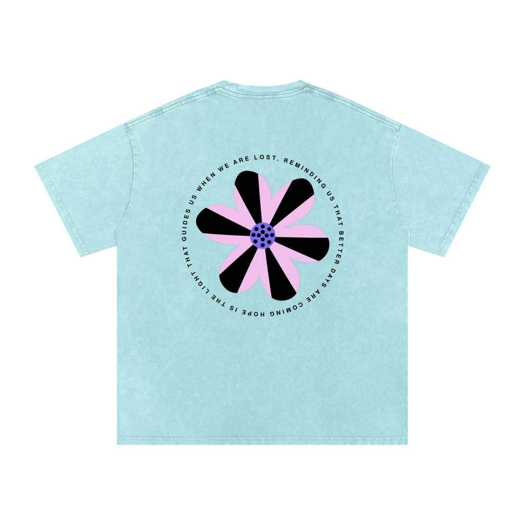Snow Washed Oversized Cotton T-Shirt