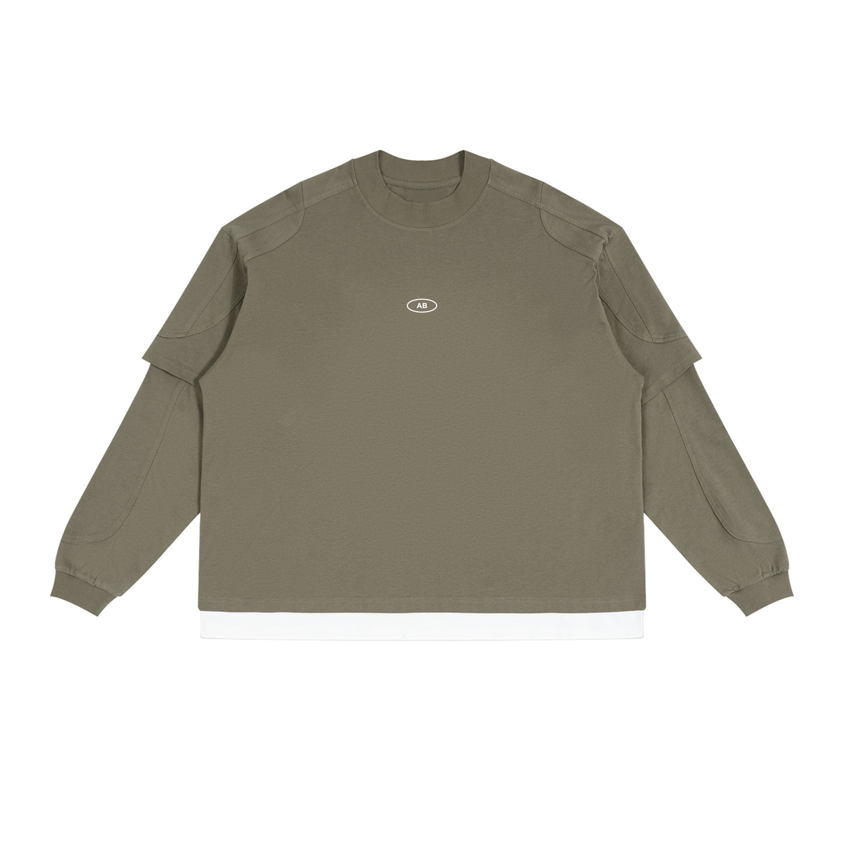 SACRED FLOWER / 01  Paneled Layer Color Block T-Shirt