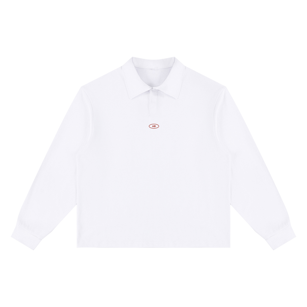 Unisex Loose Long Sleeve Polo Shirt