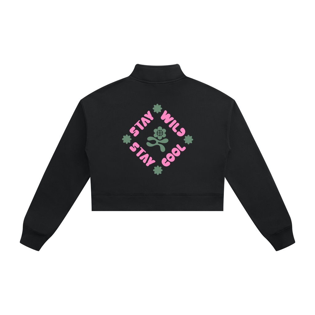 STAY WILD / 01 Women's Crop Quarter-Zip