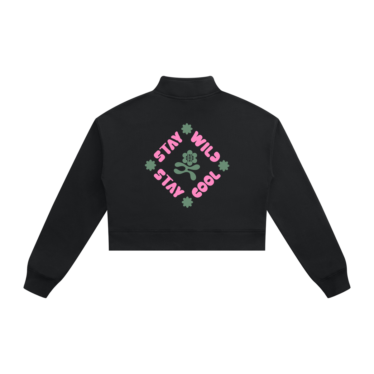 STAY WILD / 01 Women's Crop Quarter-Zip