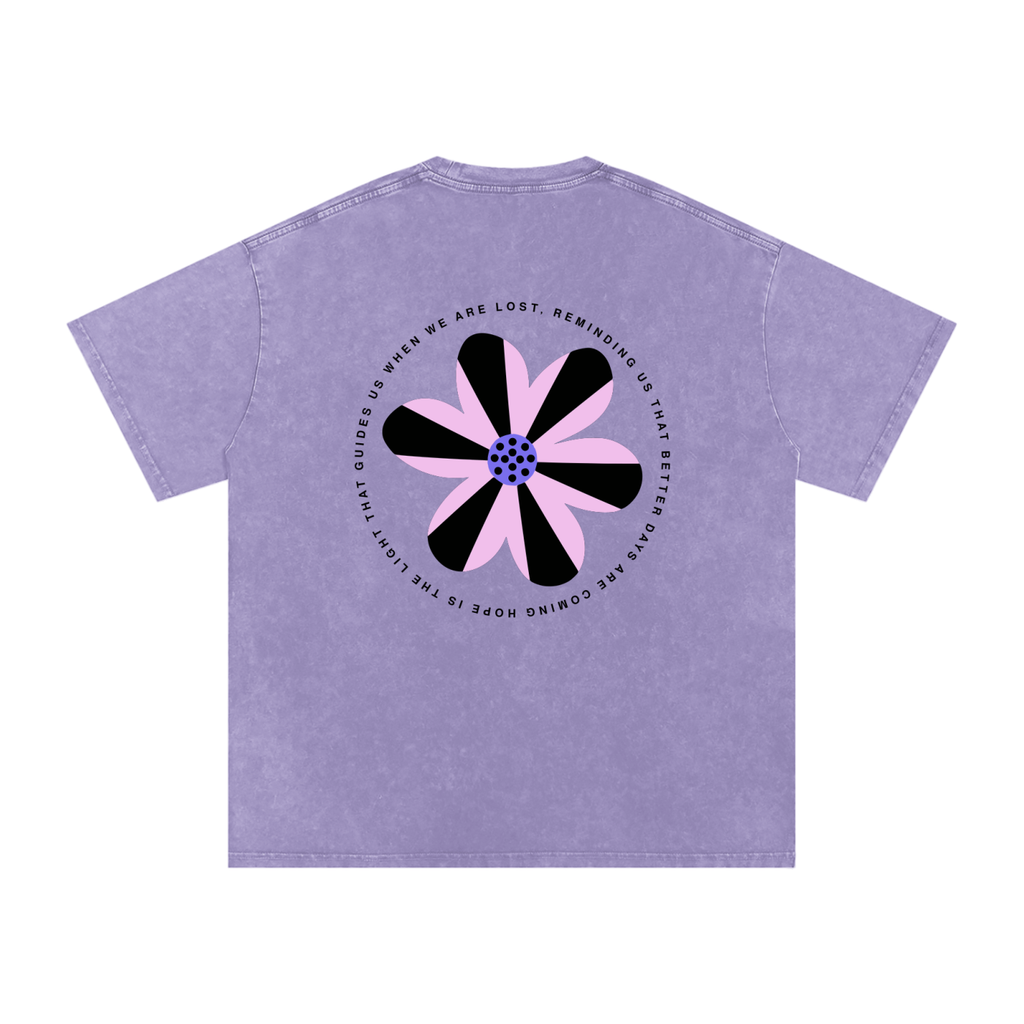 Snow Washed Oversized Cotton T-Shirt