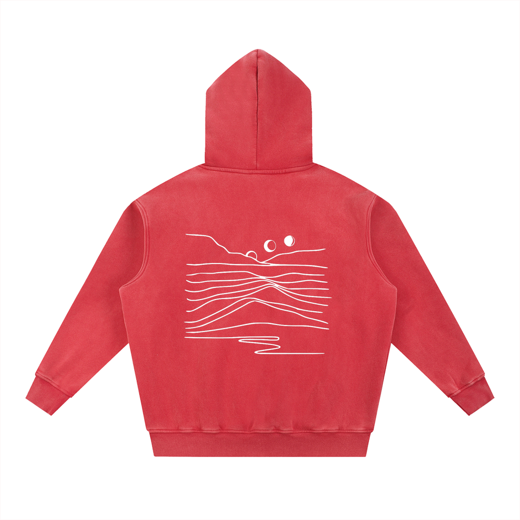 Snow Wash Fleece Oversize Hoodie