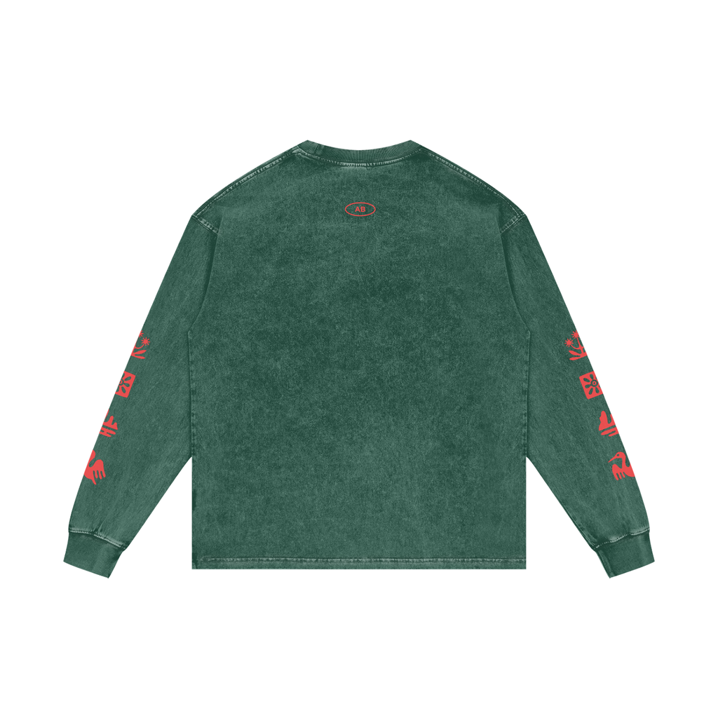 SAONA / 01 Acid Wash Oversize Long Sleeve