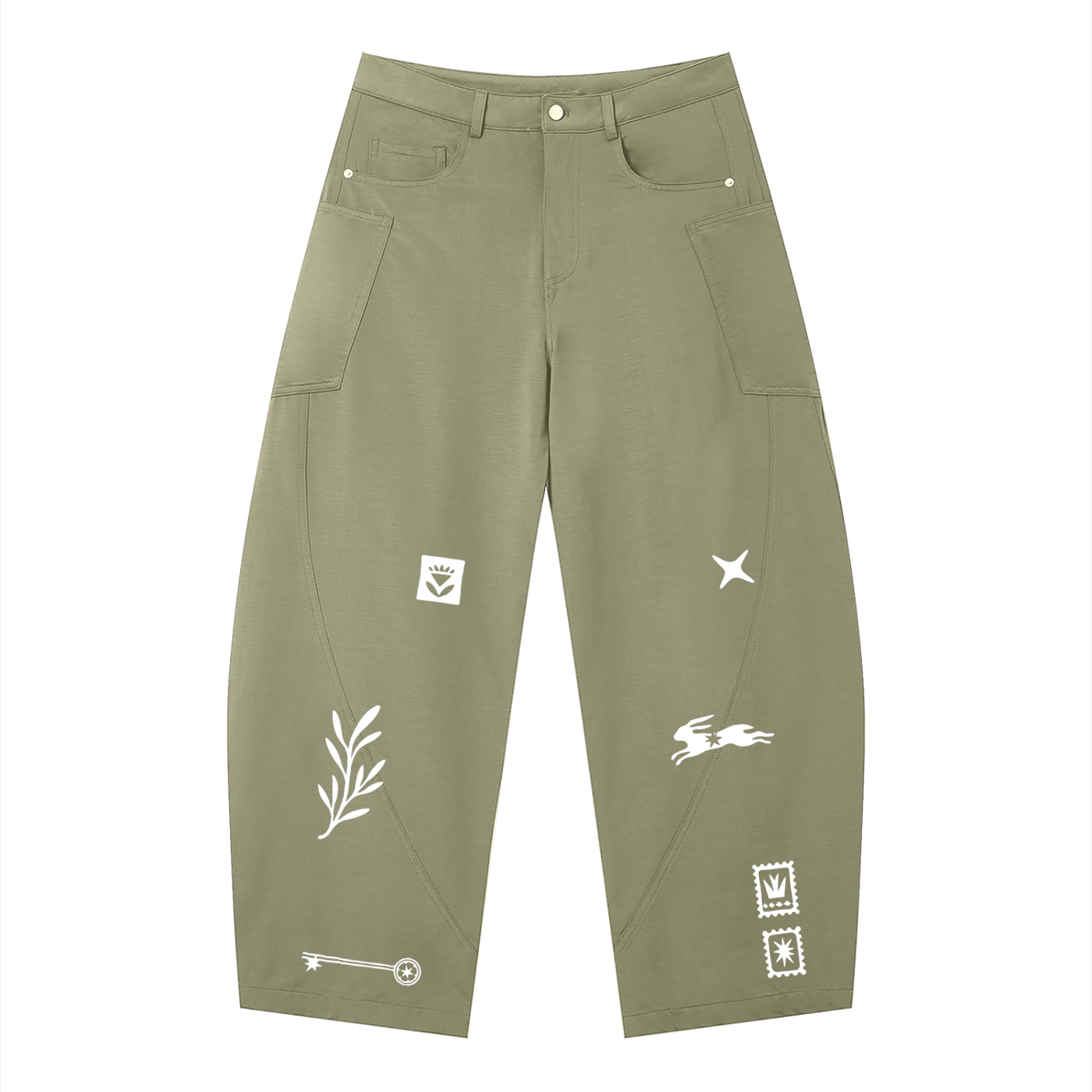 Men's Barrel Leg Pants