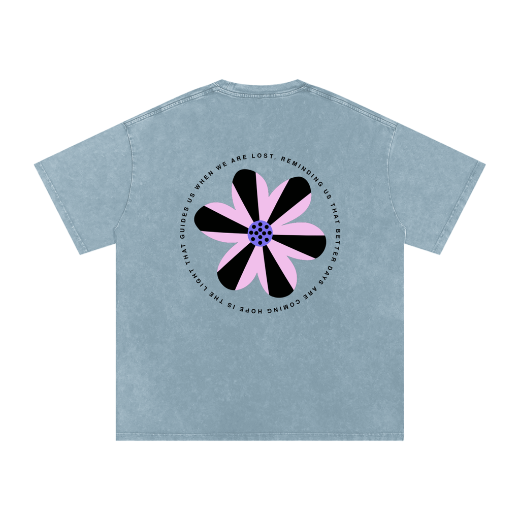 Snow Washed Oversized Cotton T-Shirt