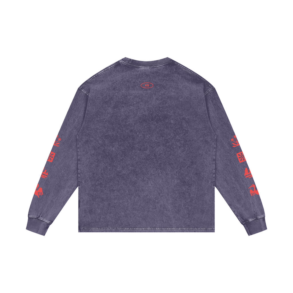 SAONA / 01 Acid Wash Oversize Long Sleeve