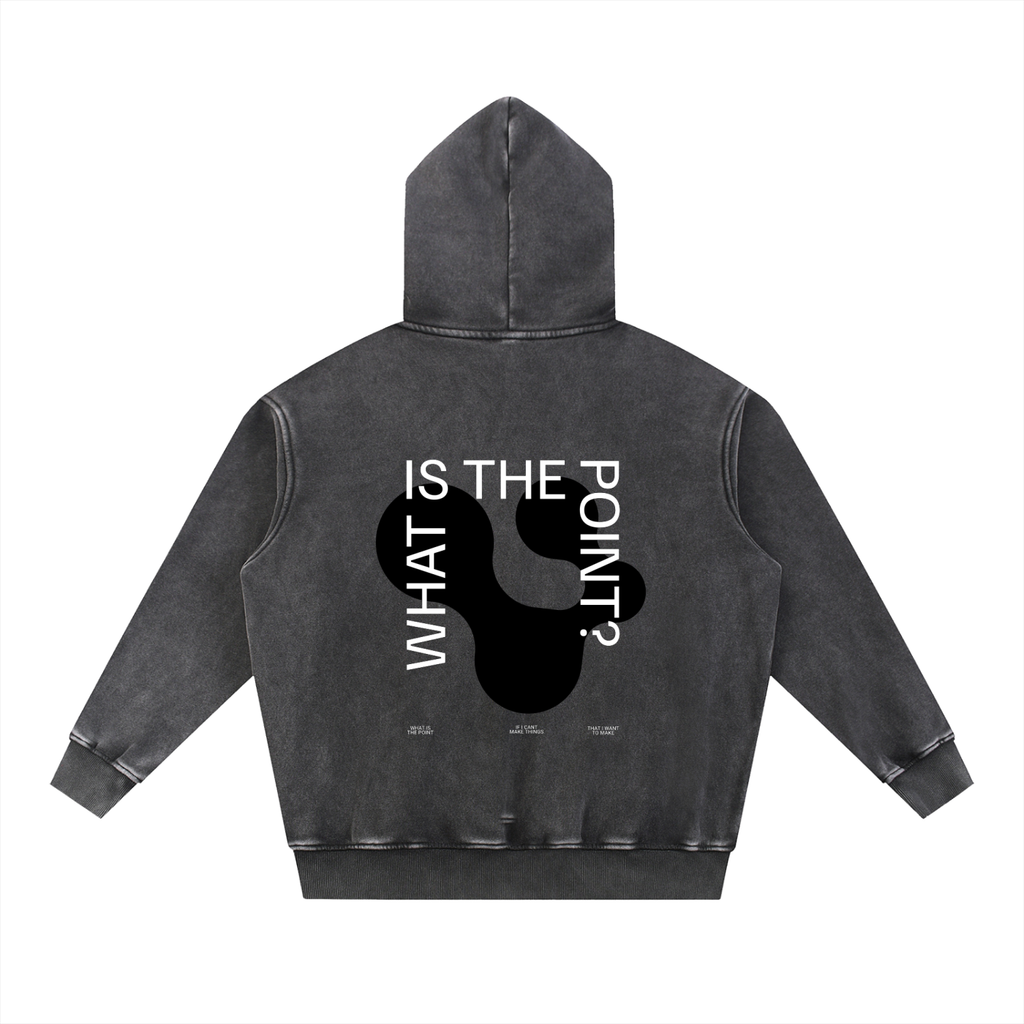 Snow Wash Fleece Oversize Hoodie