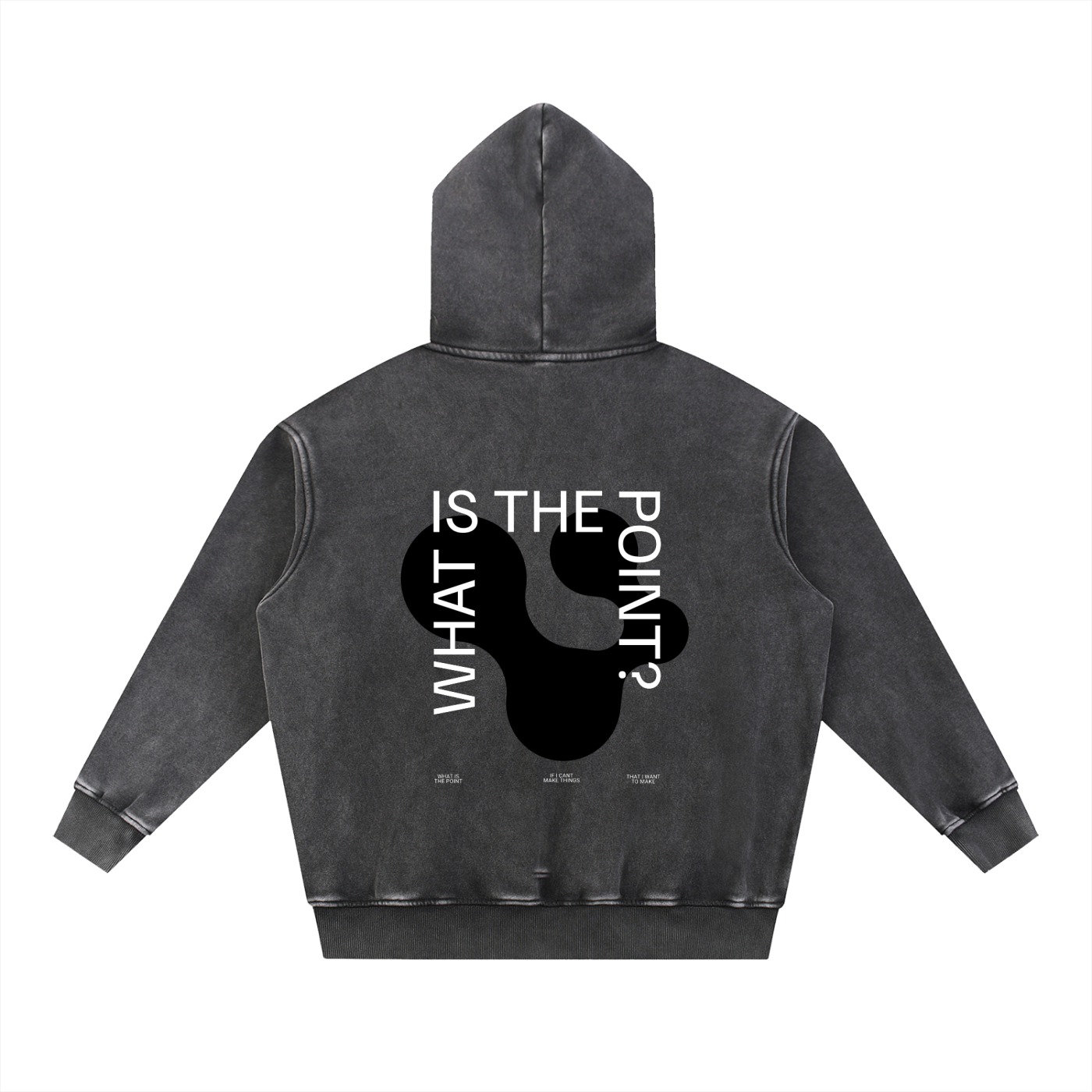 Snow Wash Fleece Oversize Hoodie