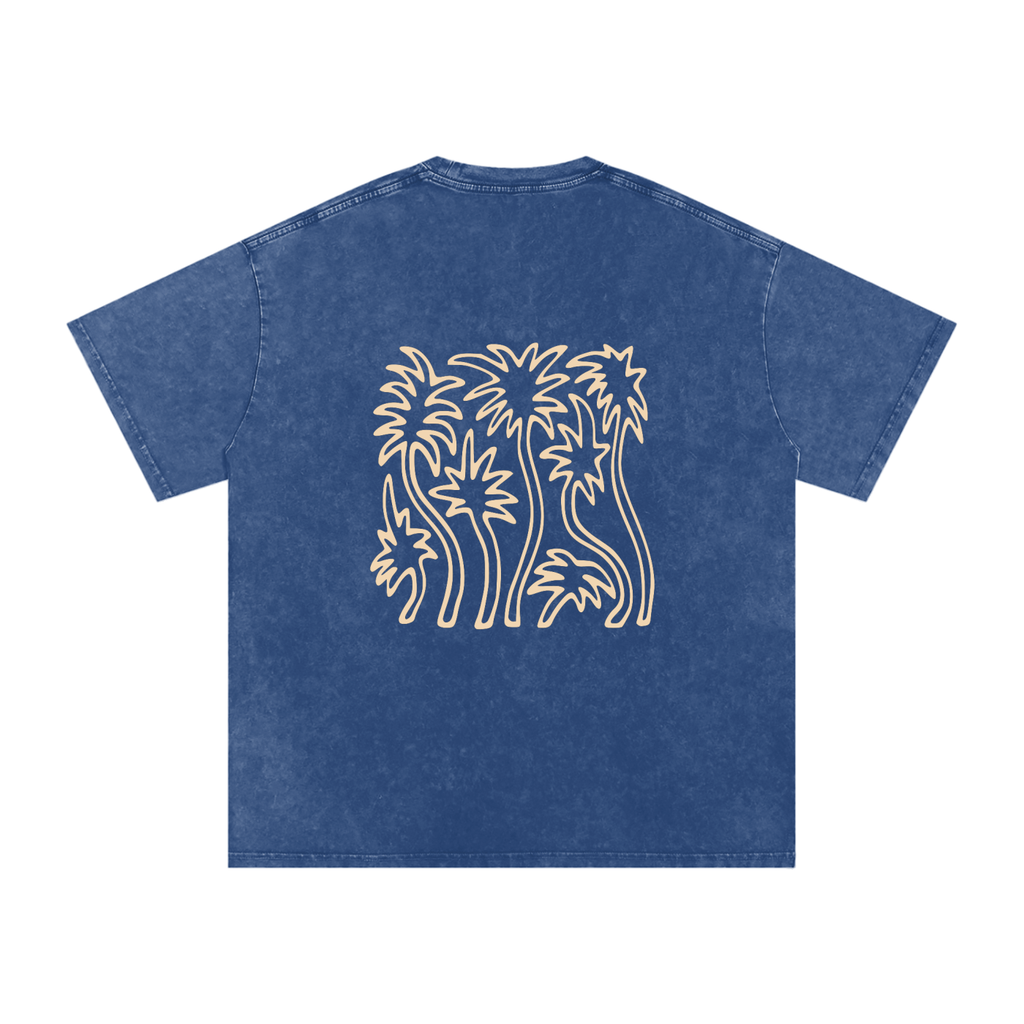 Snow Washed Oversized Cotton T-Shirt