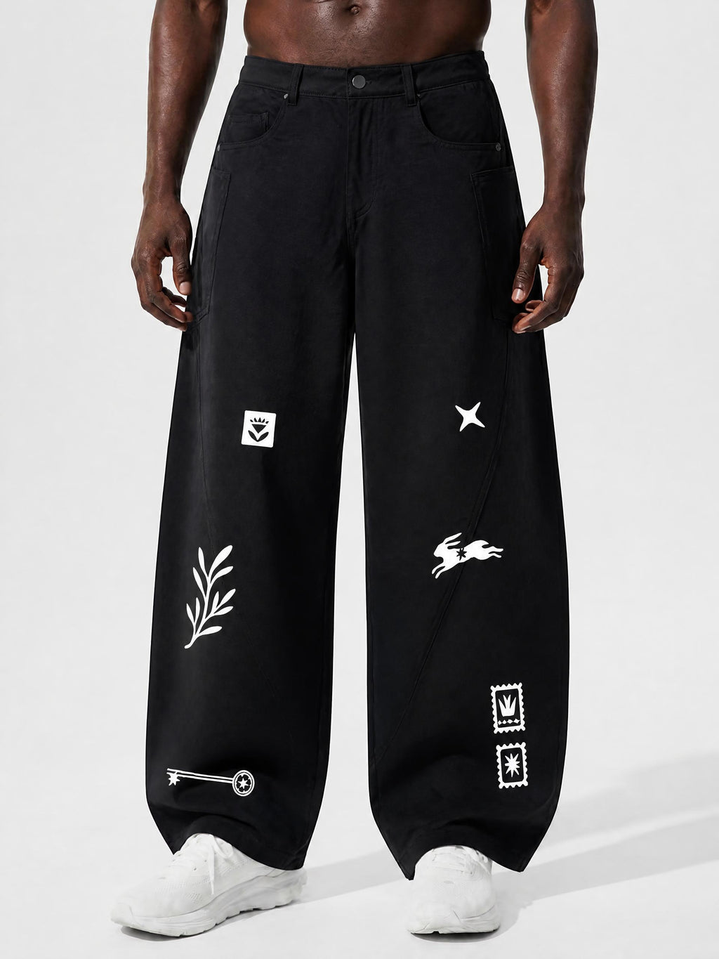 Men's Barrel Leg Pants