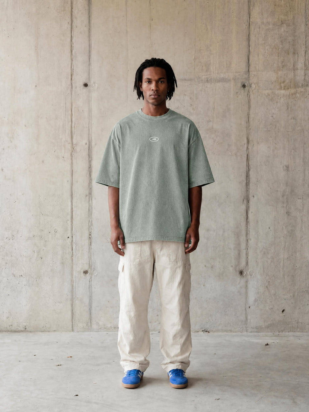 Snow Washed Oversized Cotton T-Shirt
