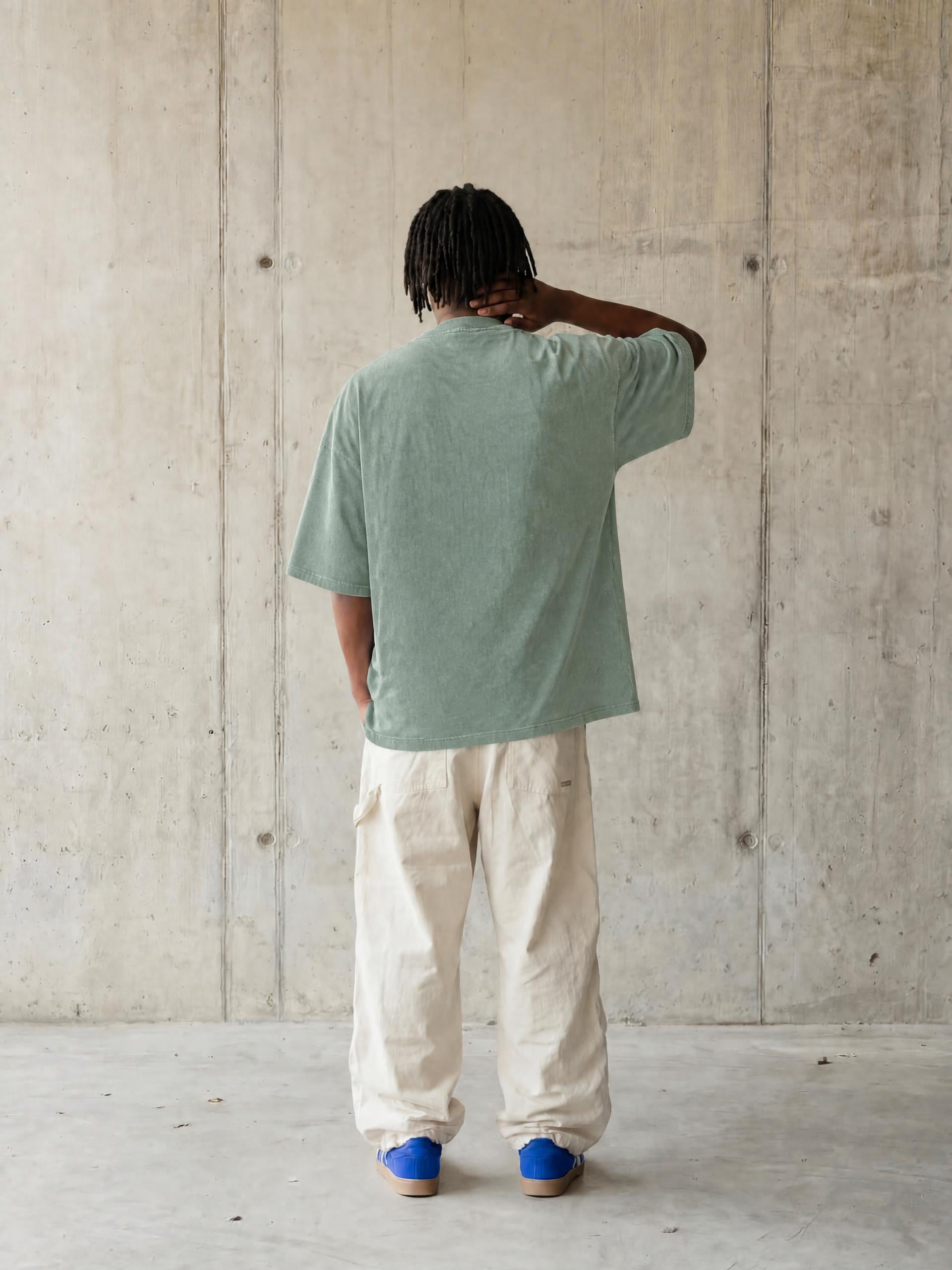 Snow Washed Oversized Cotton T-Shirt