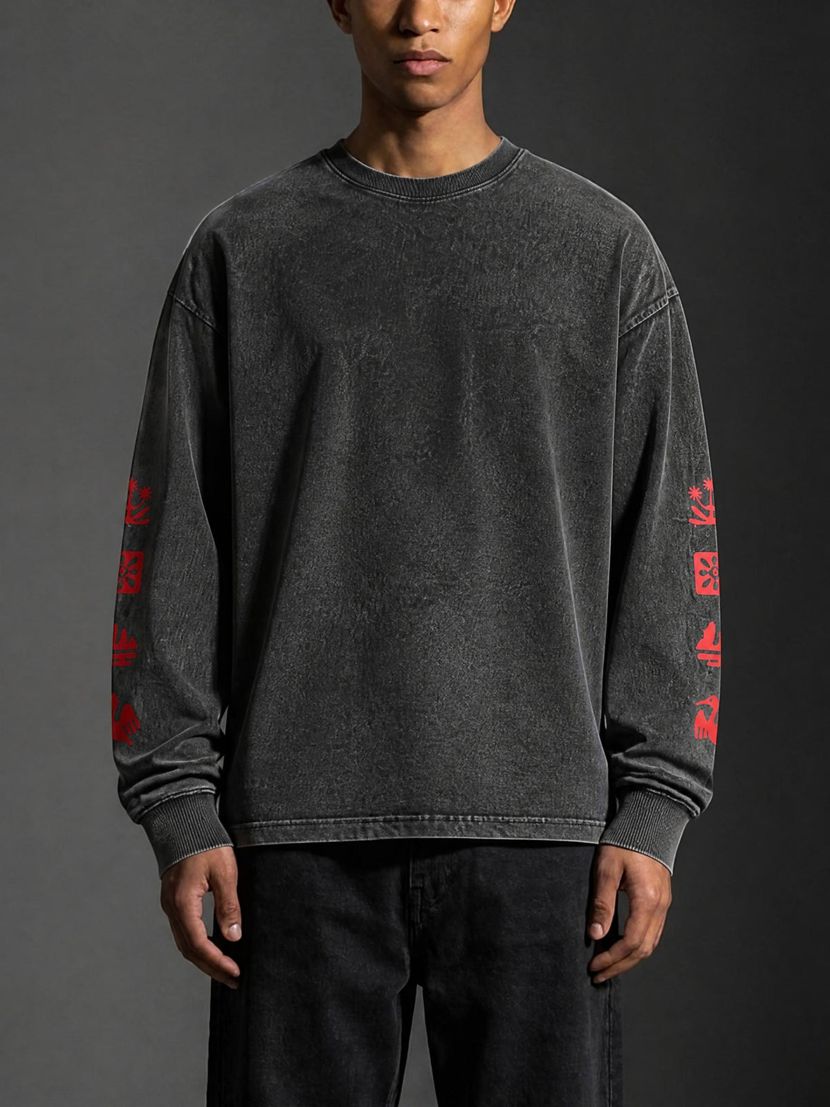 SAONA / 01 Acid Wash Oversize Long Sleeve
