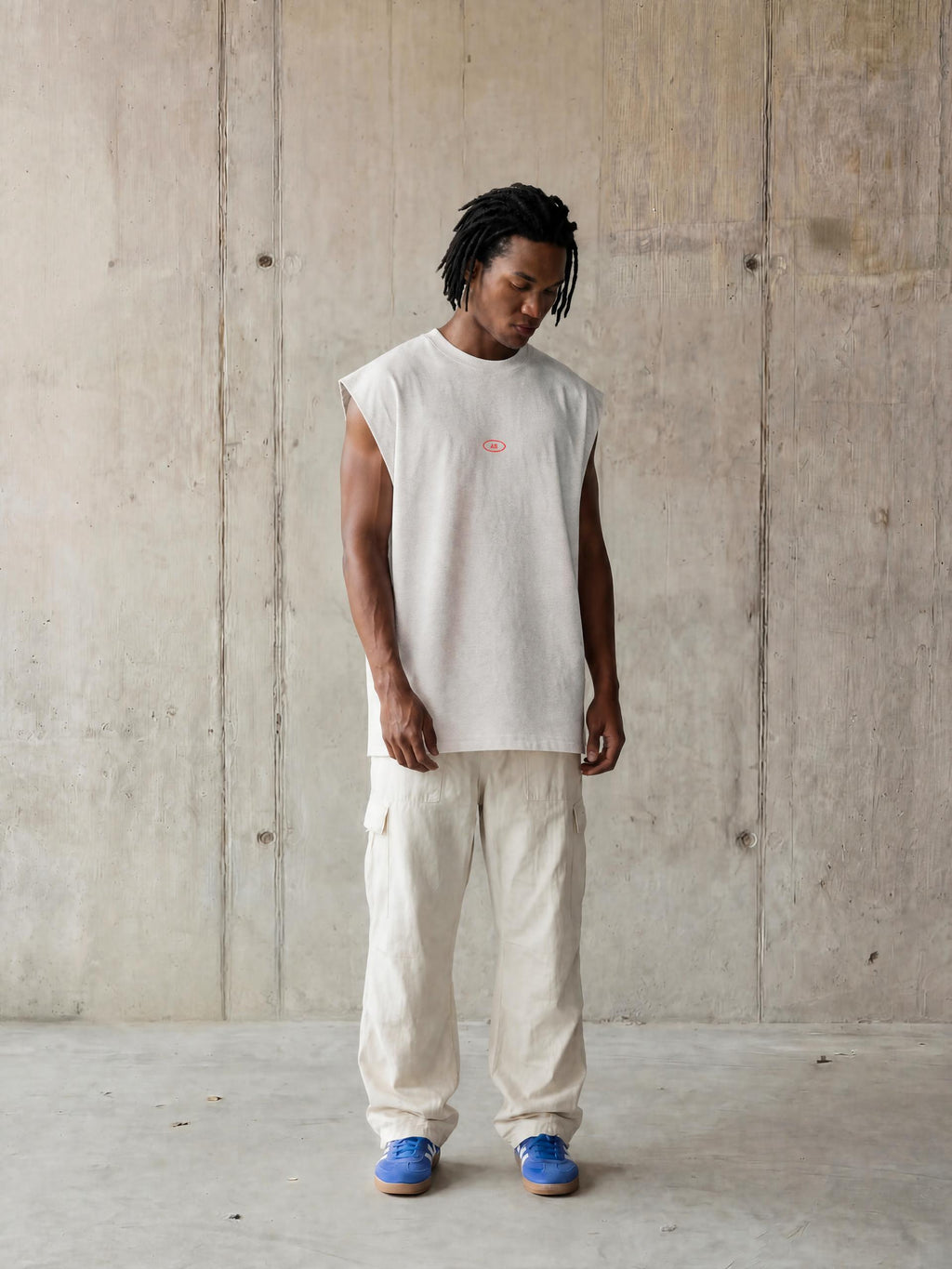 OCEAN BLISS / 01 Raw Edge Cotton Tank Top