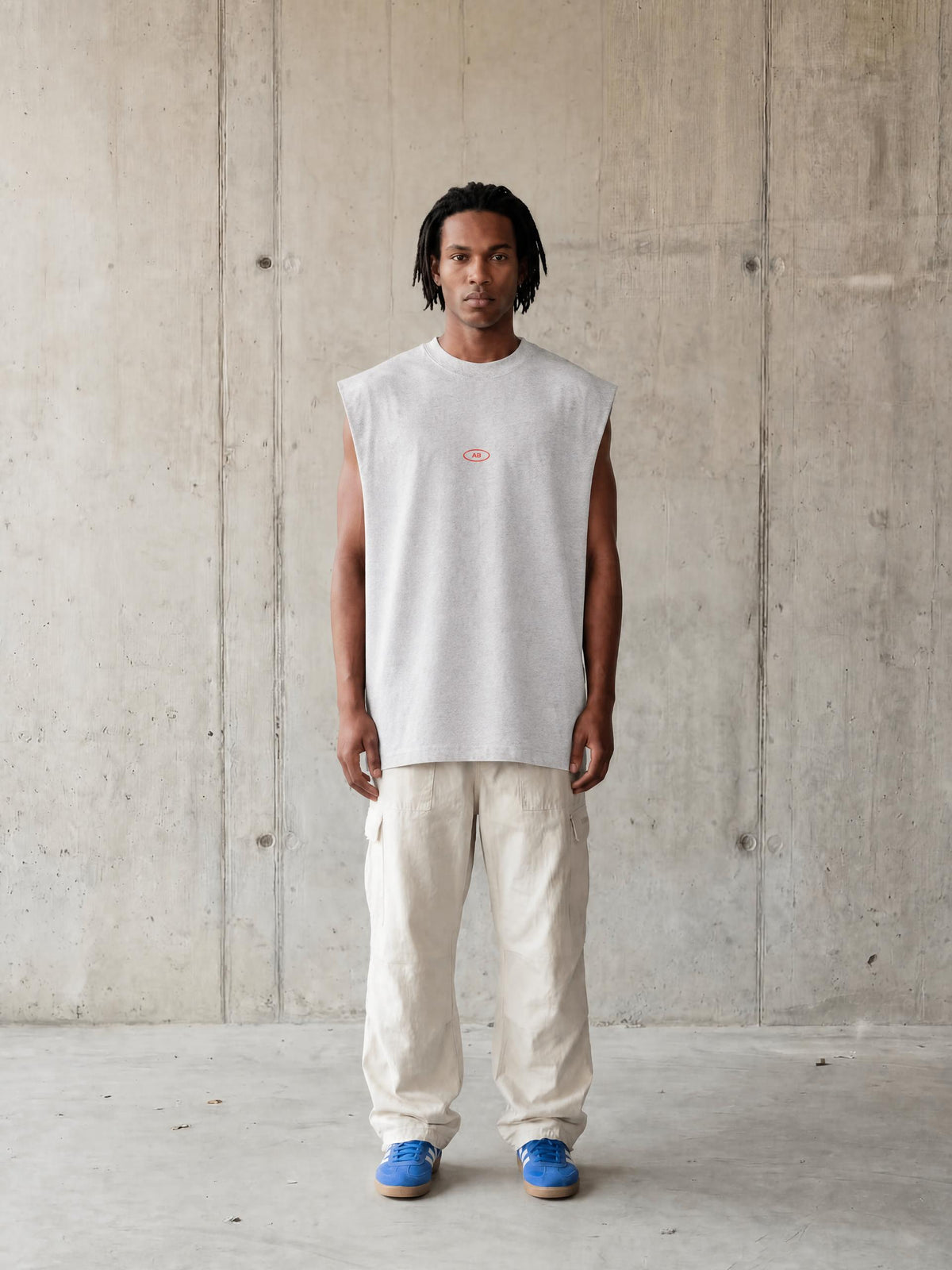 OCEAN BLISS / 01 Raw Edge Cotton Tank Top