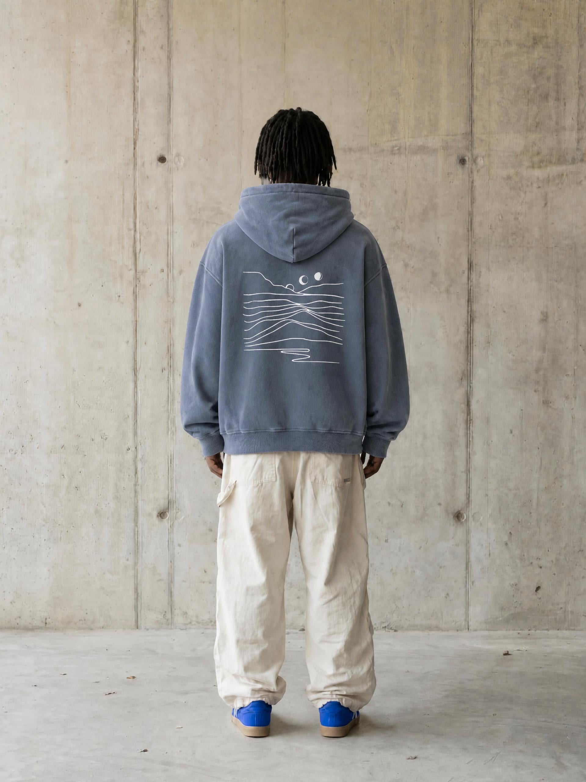 Snow Wash Fleece Oversize Hoodie