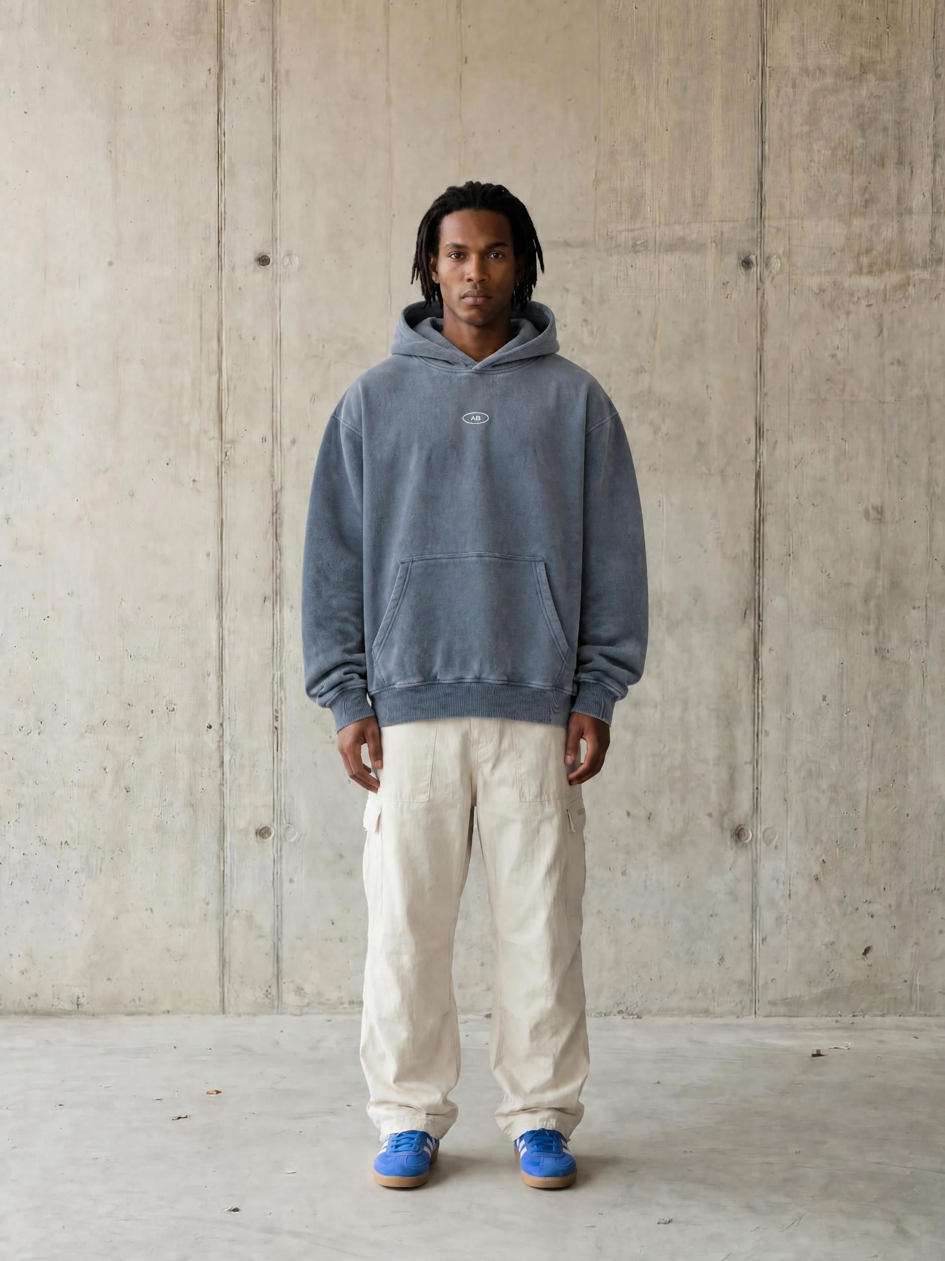 Snow Wash Fleece Oversize Hoodie