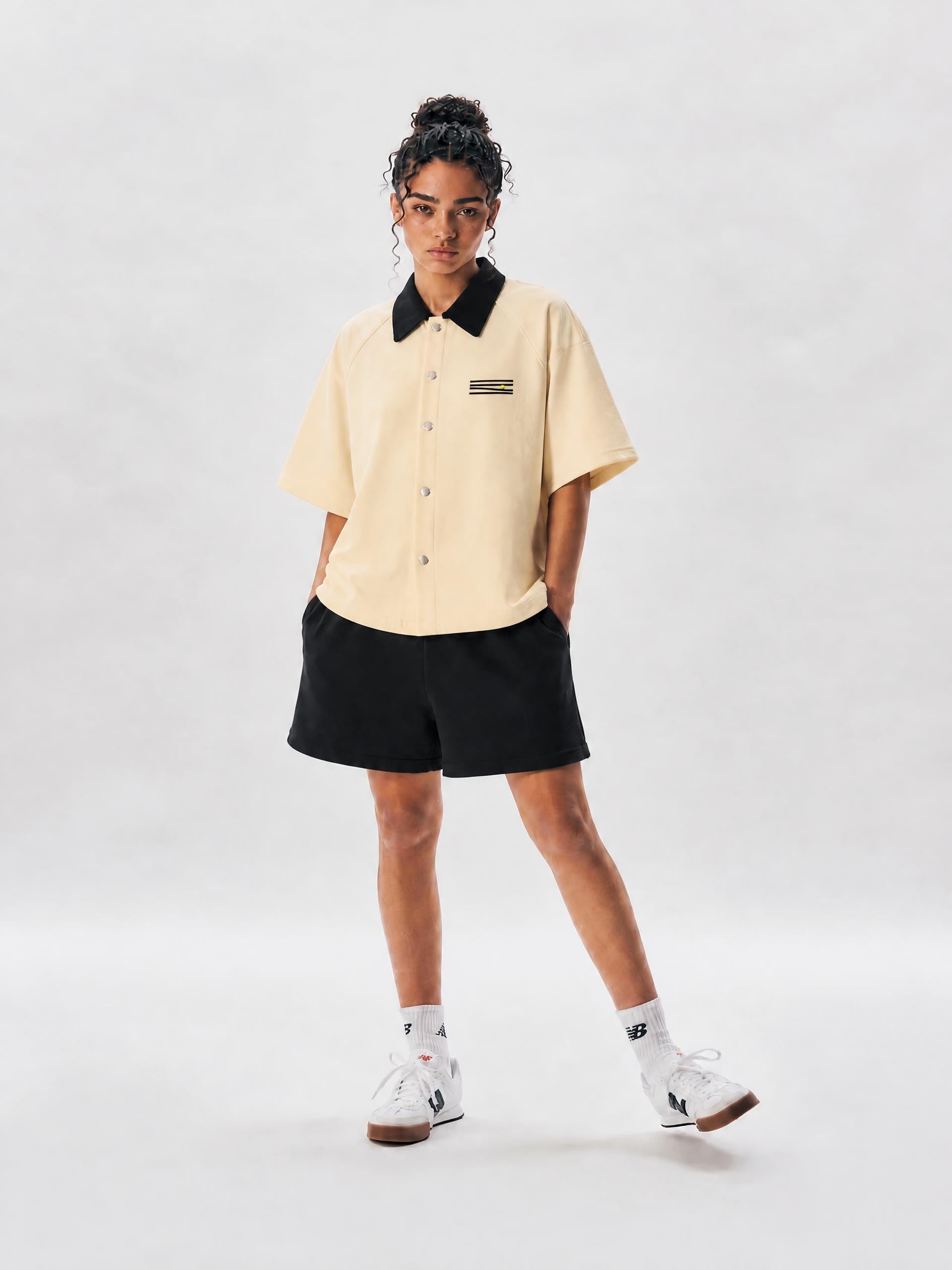 Unisex Color Block Boxy Short Sleeve Shirt