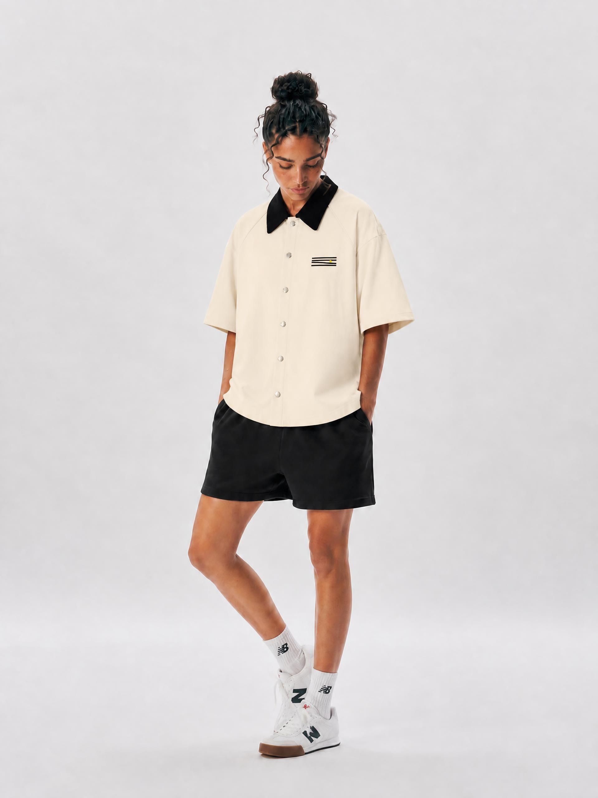 Unisex Color Block Boxy Short Sleeve Shirt