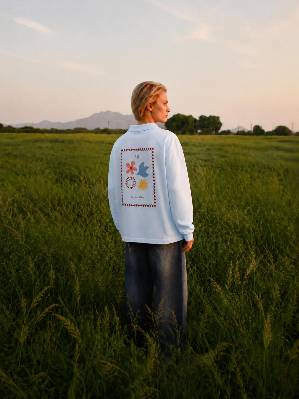 SUMMER BLOOM / 01 Long Sleeve Polo Shirt
