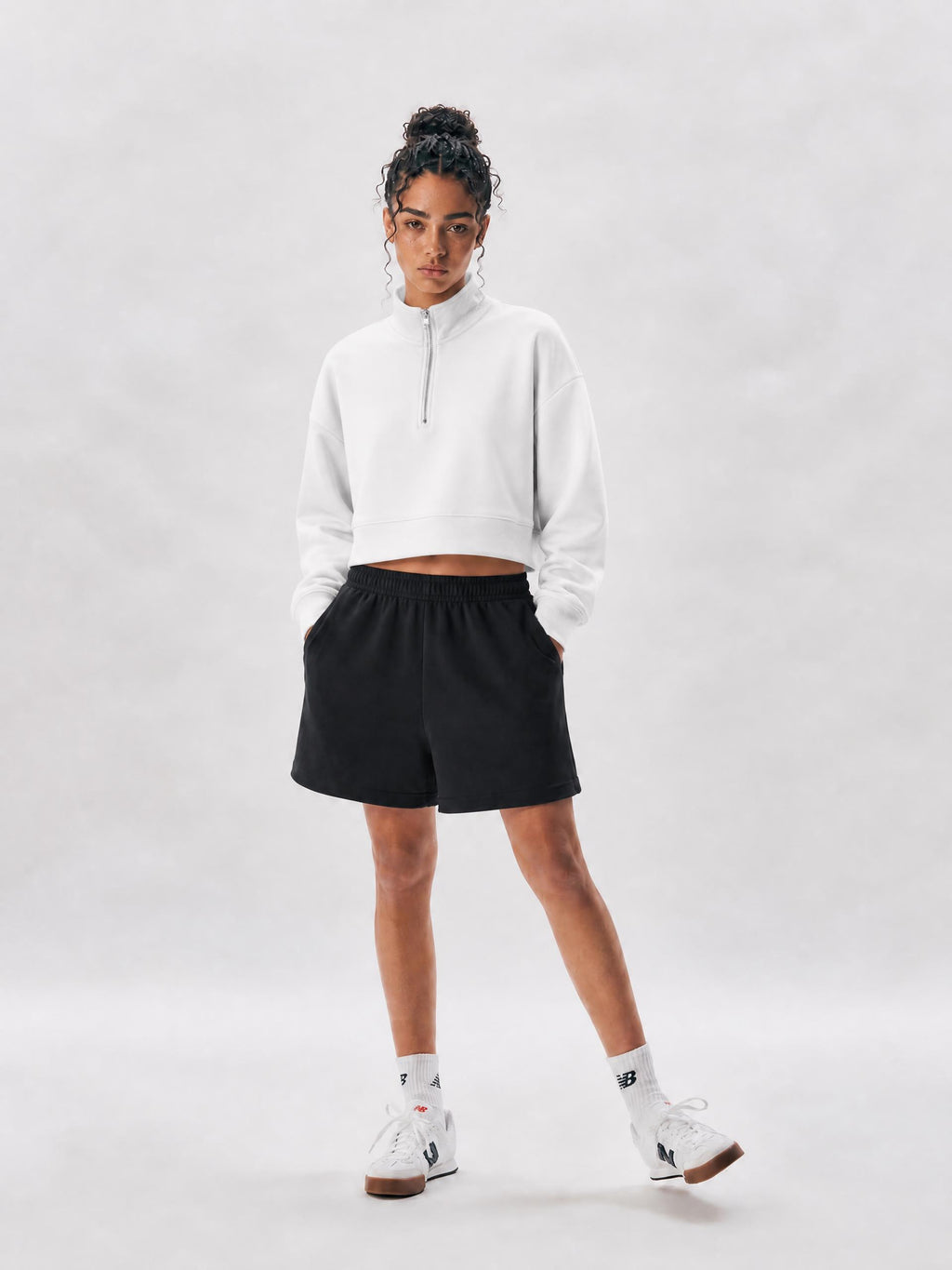 STAY WILD / 01 Women's Crop Quarter-Zip