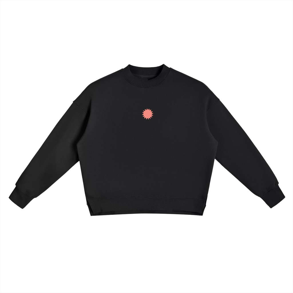 Fleece Side Slit Crewneck Sweatshirt
