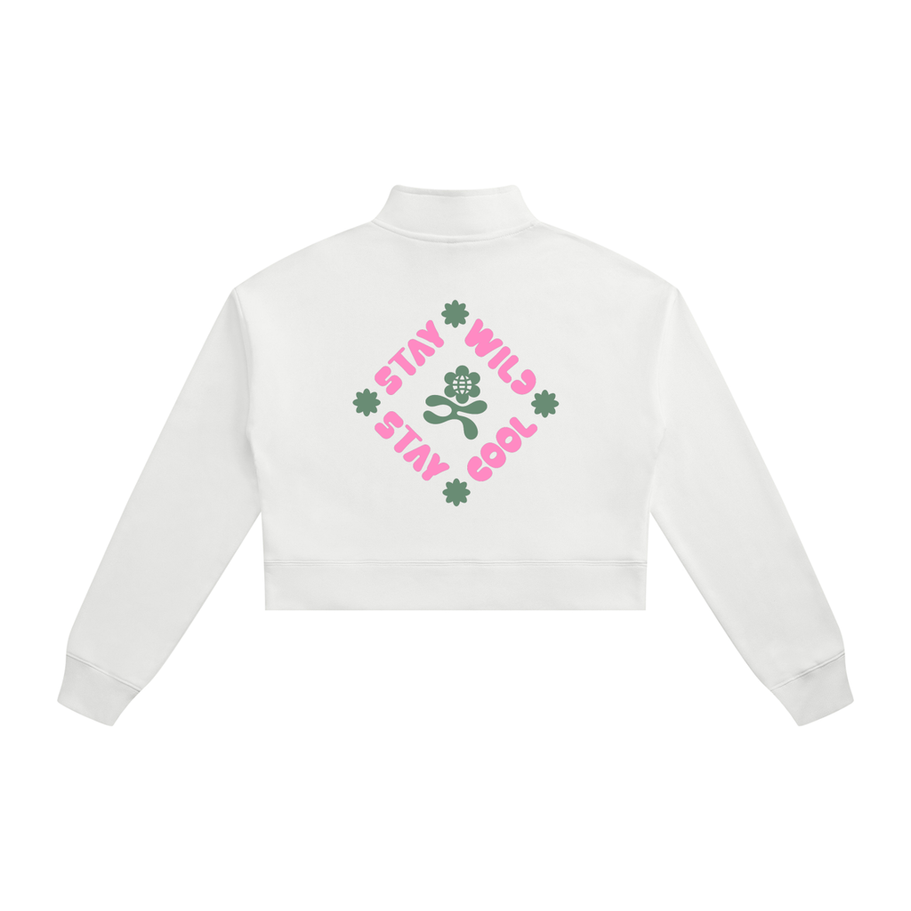 STAY WILD / 01 Women's Crop Quarter-Zip